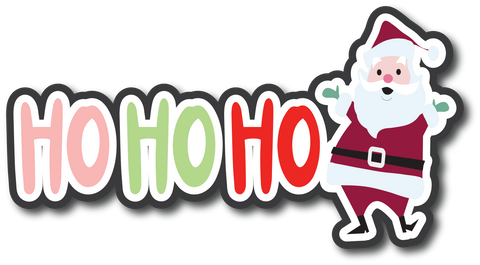Ho Ho Ho - Scrapbook Page Title Die Cut