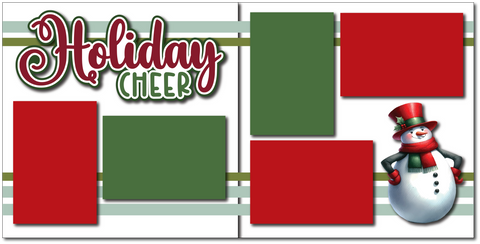 Holiday Cheer - Printed Premade Scrapbook (2) Page 12x12 Layout