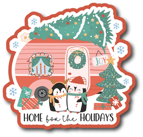 Home for the Holidays - Scrapbook Page Title Die Cut