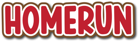Homerun - Scrapbook Page Title Sticker