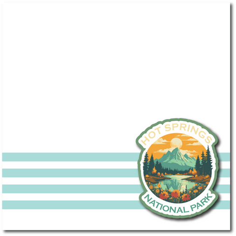 Hot Springs National Park - Printed Premade Scrapbook Page 12x12 Layout