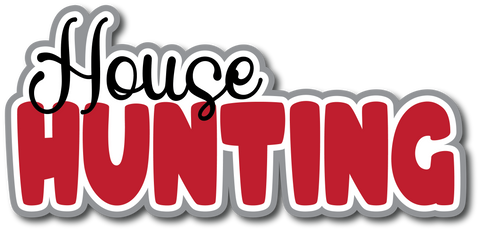 House Hunting - Scrapbook Page Title Sticker