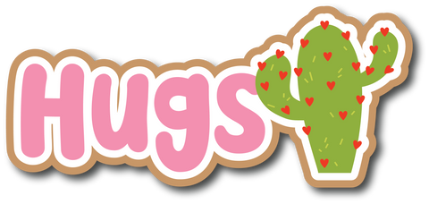 Hugs - Scrapbook Page Title Die Cut