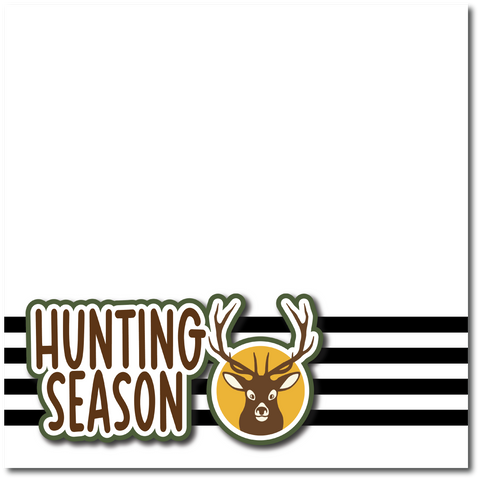 Hunting Season - Printed Premade Scrapbook Page 12x12 Layout