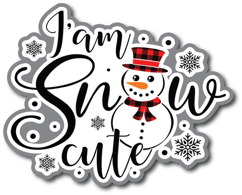 I'm Snow Cute - Scrapbook Page Title Die Cut