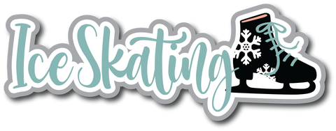 Ice Skating - Scrapbook Page Title Sticker