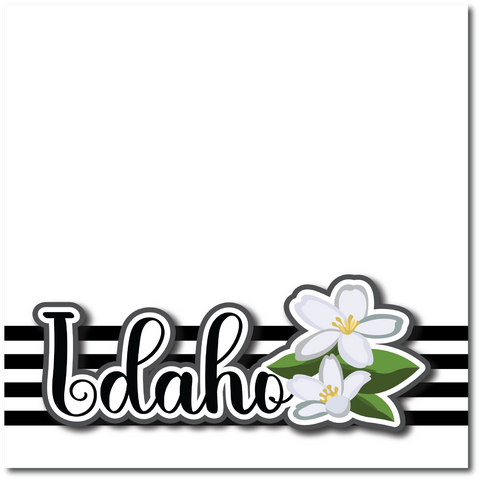 Idaho - Printed Premade Scrapbook Page 12x12 Layout