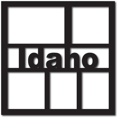 Idaho - 5 Frames - Scrapbook Overlay - Digital Cut File - SVG - INSTANT DOWNLOAD