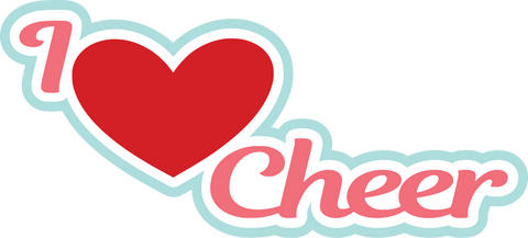 I Heart Cheer - Scrapbook Page Title Die Cut