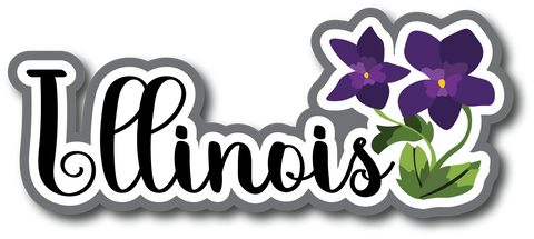 Illinois - Scrapbook Page Title Die Cut