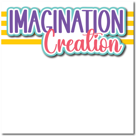 Imagination Creation - Printed Premade Scrapbook Page 12x12 Layout