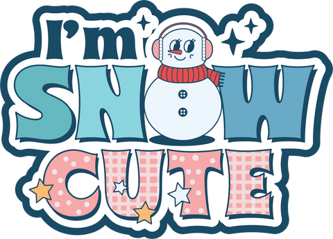 I'm Snow Cute - Scrapbook Page Title Die Cut