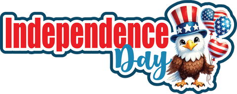 Independence Day - Eagle - Scrapbook Page Title Sticker