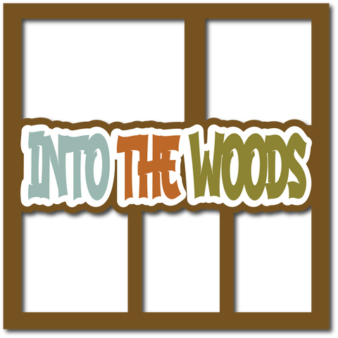 Into the Woods - 5 Frames - Layered Overlay - Digital Cut File - SVG - INSTANT DOWNLOAD