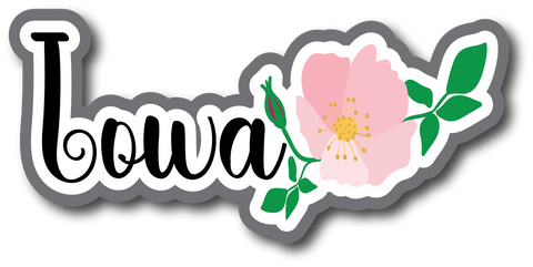 Iowa - Scrapbook Page Title Die Cut
