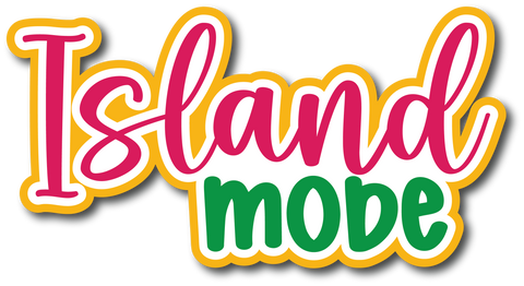 Island Mode - Scrapbook Page Title Die Cut