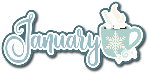 January - Scrapbook Page Title Sticker