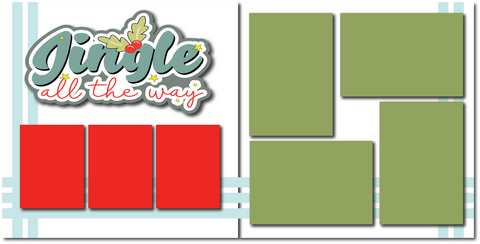 Jingle All the Way - Printed Premade Scrapbook (2) Page 12x12 Layout