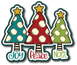 Joy Peace Noel - Scrapbook Page Title Sticker