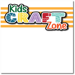 Kids Craft Zone - Printed Premade Scrapbook Page 12x12 Layout