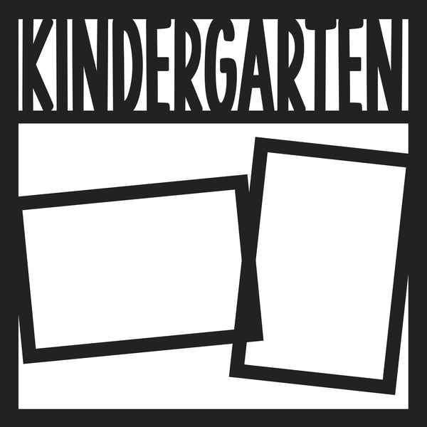 Kindergarten - 2 Frames - Scrapbook Page Overlay Die Cut