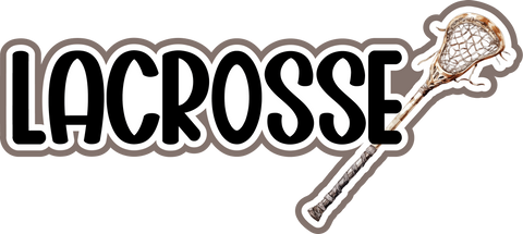 Lacrosse - Scrapbook Page Title Die Cut