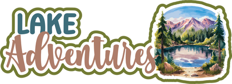 Lake Adventures - Scrapbook Page Title Sticker