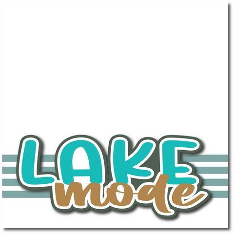 Lake Mode - Printed Premade Scrapbook Page 12x12 Layout