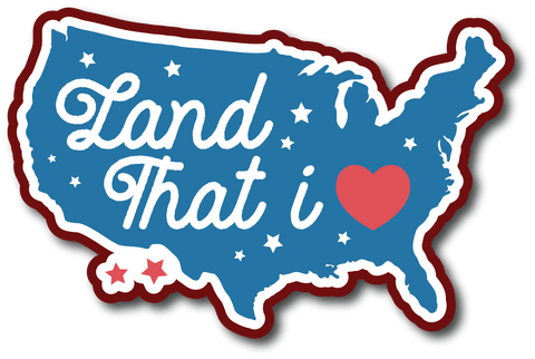 Land That I Love - Scrapbook Page Title Sticker