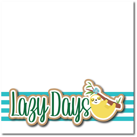 Lazy Days - Printed Premade Scrapbook Page 12x12 Layout