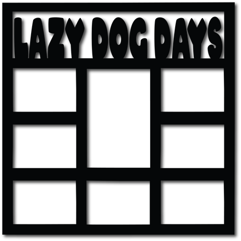 Lazy Dog Days - 8 Frames - Scrapbook Overlay - Digital Cut File - SVG - INSTANT DOWNLOAD