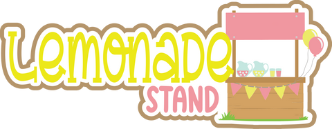 Lemonade Stand - Scrapbook Page Title Die Cut