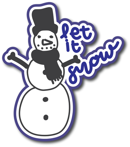 Let It Snow - Scrapbook Page Title Die Cut