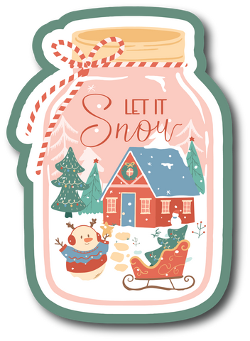 Let is Snow - Scrapbook Page Title Die Cut