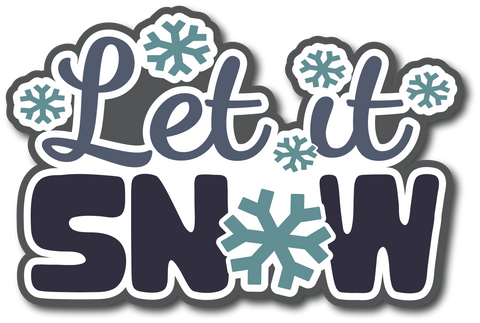 Let It Snow - Scrapbook Page Title Die Cut