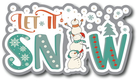 Let It Snow - Scrapbook Page Title Sticker