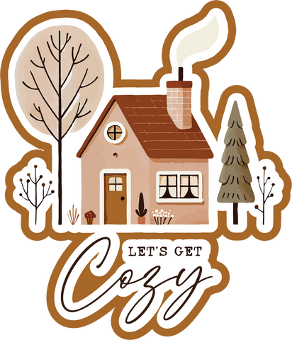 Let's Get Cozy - Scrapbook Page Title Die Cut