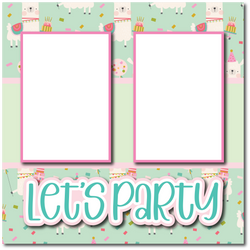 Let's Party - Printed Premade Scrapbook Page 12x12 Layout
