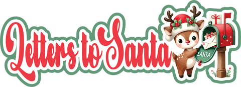 Letters to Santa - Scrapbook Page Title Die Cut