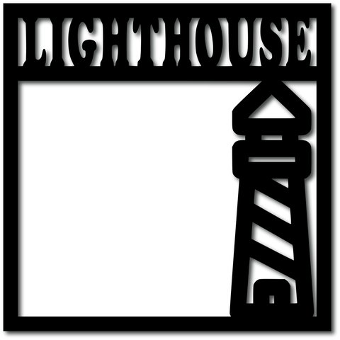 Lighthouse - Scrapbook Overlay - Digital Cut File - SVG - INSTANT DOWNLOAD