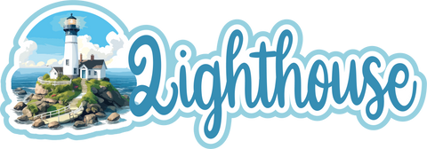 Lighthouse - Scrapbook Page Title Die Cut