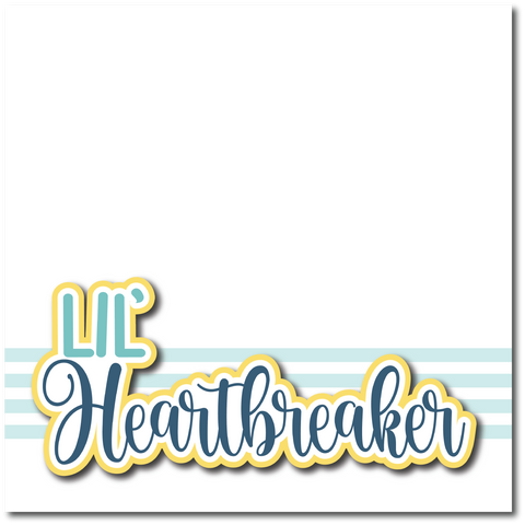 Lil' Heartbreaker - Printed Premade Scrapbook Page 12x12 Layout
