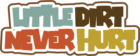 Little DIrt Never Hurt - Scrapbook Page Title Sticker