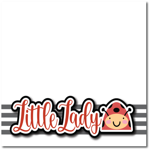 Little Lady - Printed Premade Scrapbook Page 12x12 Layout