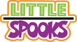 Little Spooks - Scrapbook Page Title Die Cut
