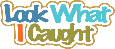 Look at What I Caught- Scrapbook Page Title Die Cut