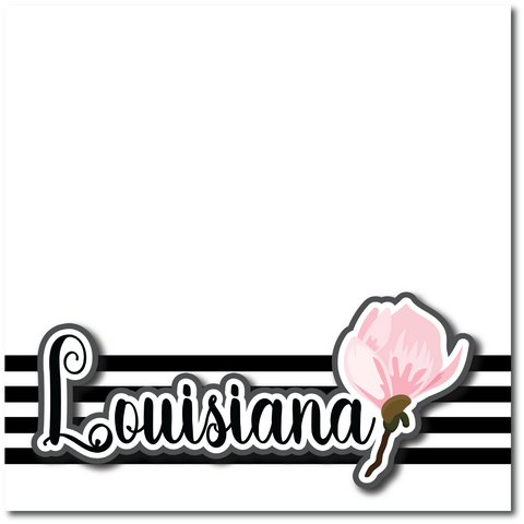 Louisiana - Printed Premade Scrapbook Page 12x12 Layout