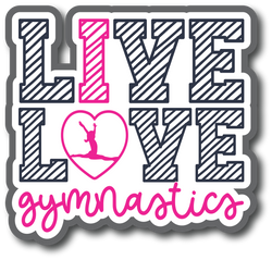 Live Love Gymnastics - Scrapbook Page Title Sticker