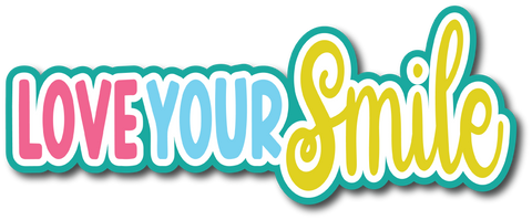 Love Your Smile - Scrapbook Page Title Sticker