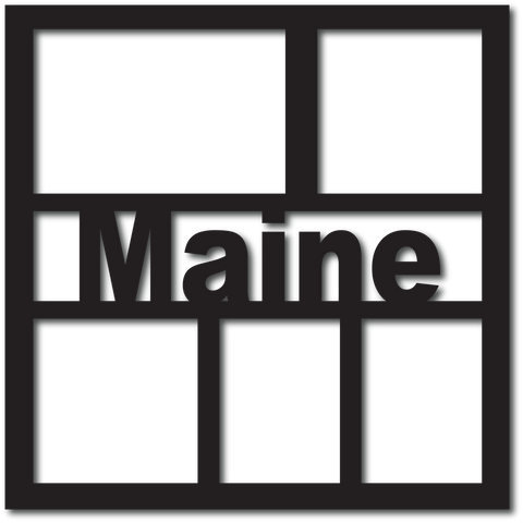 Maine - 5 Frames - Scrapbook Overlay - Digital Cut File - SVG - INSTANT DOWNLOAD